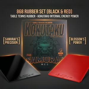 Table Tennis Grip - Kokutaku Sakura 868 Rubber Set, the