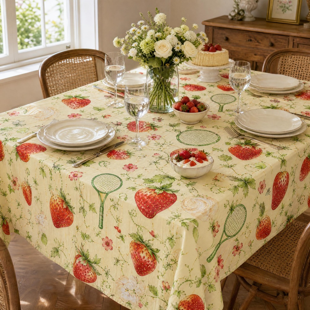 Strawberry Floral Table Cloth  – Table Tennis News Today recenzja i cena