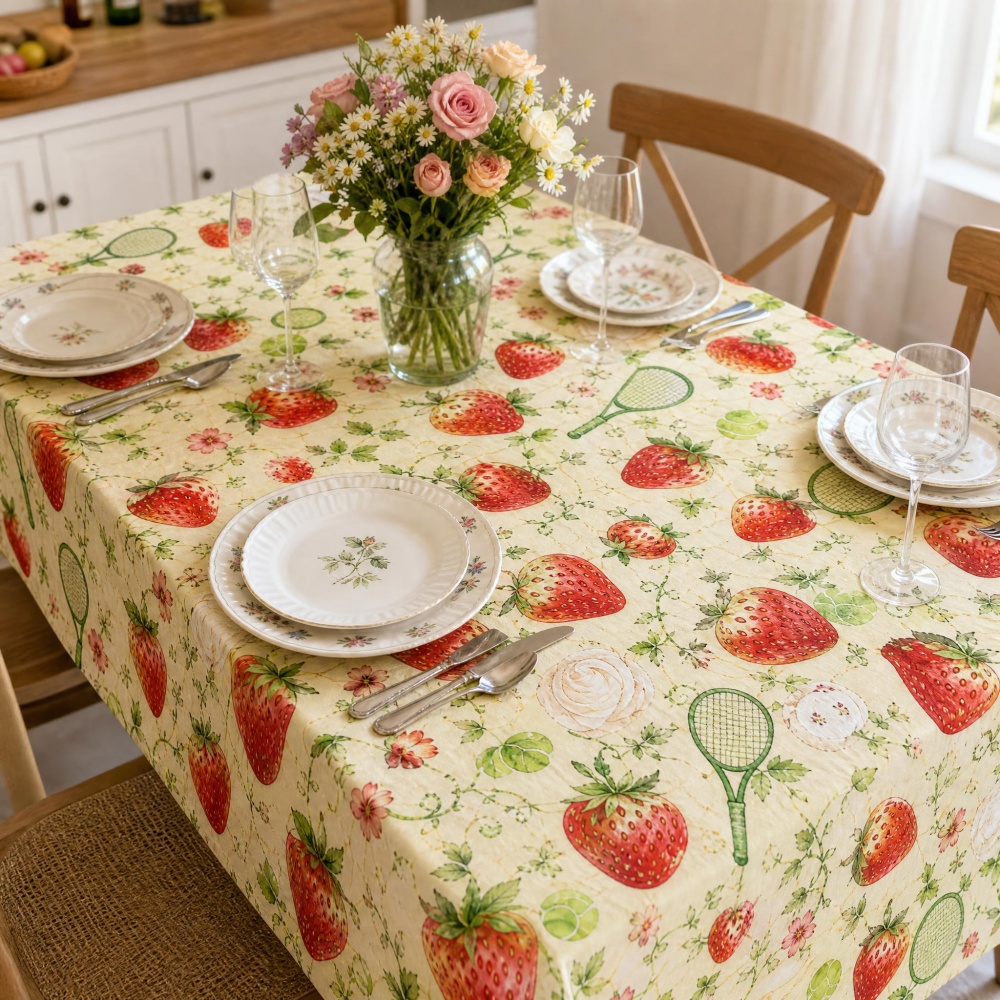 Strawberry Floral Table Cloth  – Table Tennis News Today recenzja i cena
