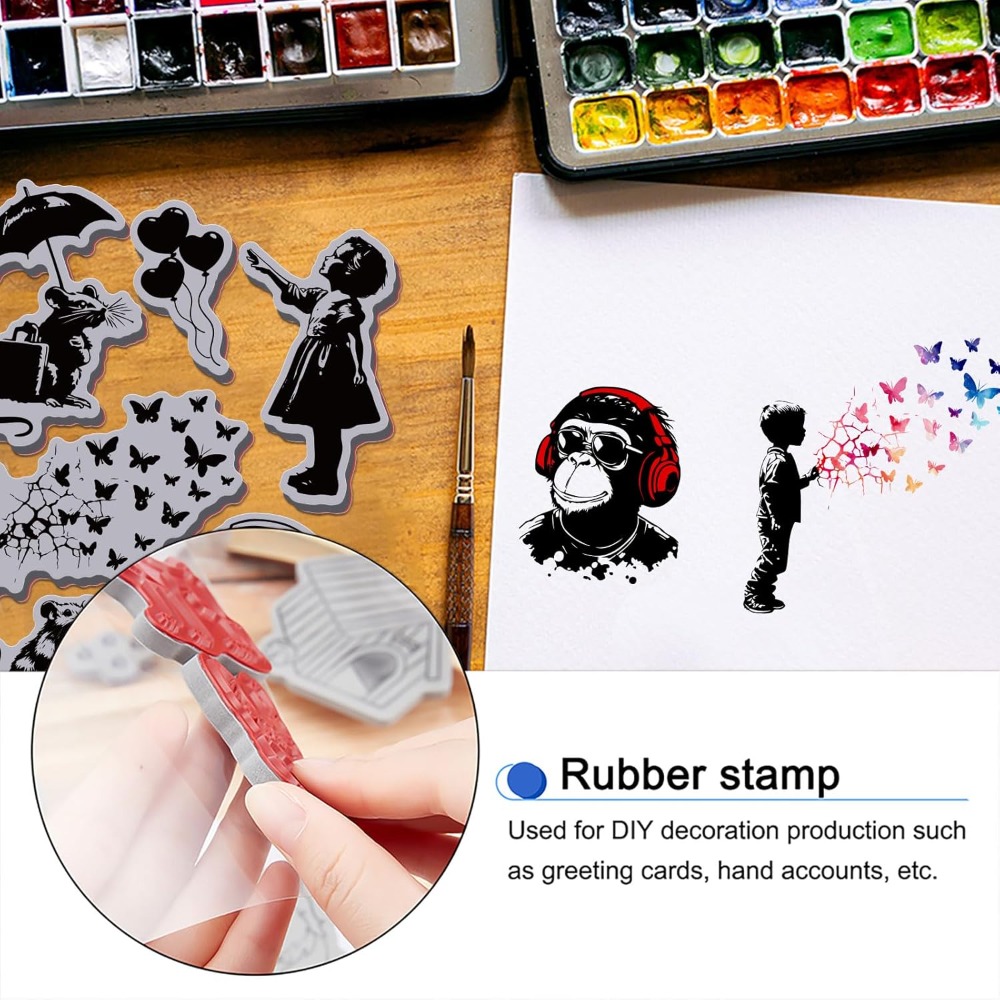 Grafitti Balloon Monkey Cling  – Butterfly Rubber Sheet recenzja i cena