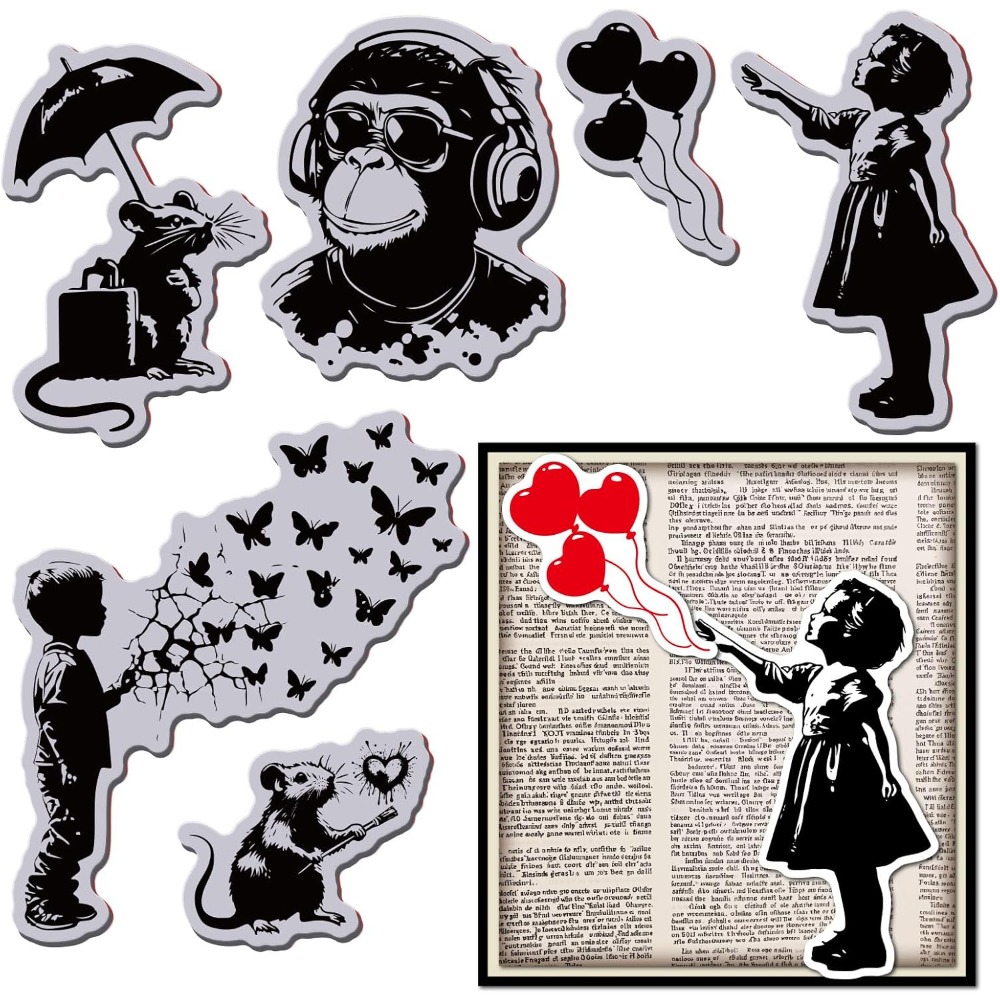 Grafitti Balloon Monkey Cling  – Butterfly Rubber Sheet recenzja i cena