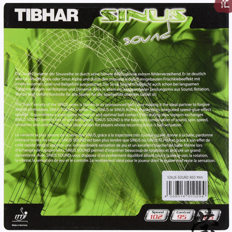 Origianl Tibhar SINUS SOUND pi – Table Tennis Germany recenzja i cena