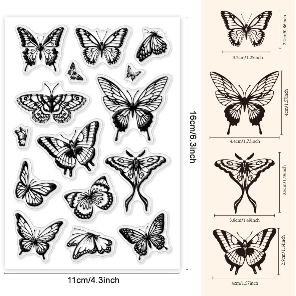 1 Sheet Clear Stamp for Card M – Butterfly Rubber Sheet recenzja i cena