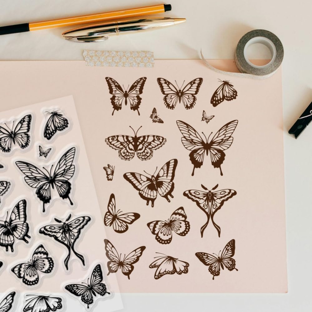1 Sheet Clear Stamp for Card M – Butterfly Rubber Sheet recenzja i cena