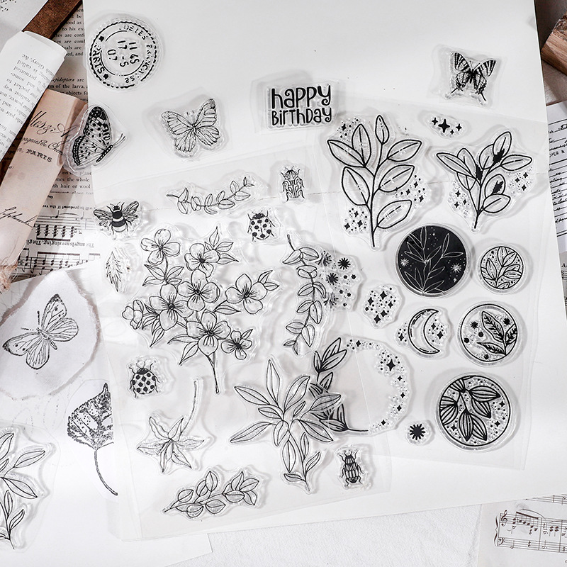 Moon Flowers Leaves Butterfly  – Butterfly Rubber Sheet recenzja i cena